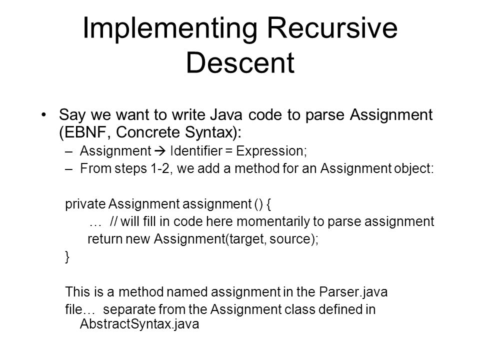 Writing a Recursive Descent Parser using C# and LINQ